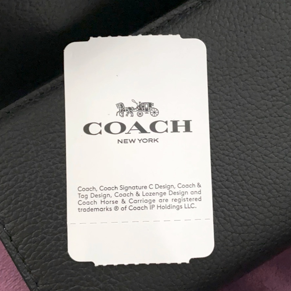 Men’s Coach Black Tri-Fold Pebble Leather Wallet